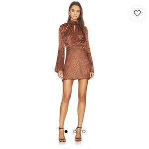 NWOT House of Harlow - Revolve Gerona Mini Dress in chocolate brown, size S